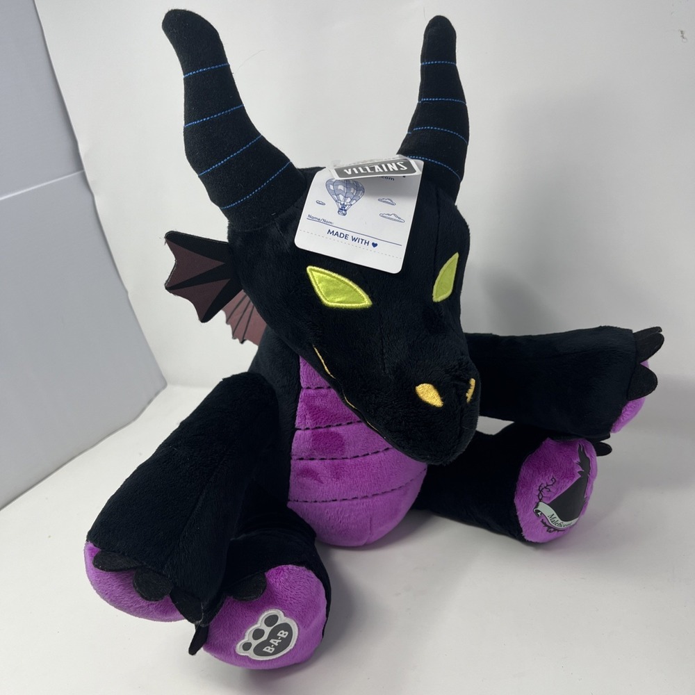 Build A Bear Dragon Villains Disney Dragon Maleficent BNWT